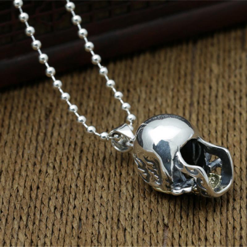 Men's Fashion Retro Design Skull Bite Key Pendant Rock Hip Hop Party Casual Jewelry