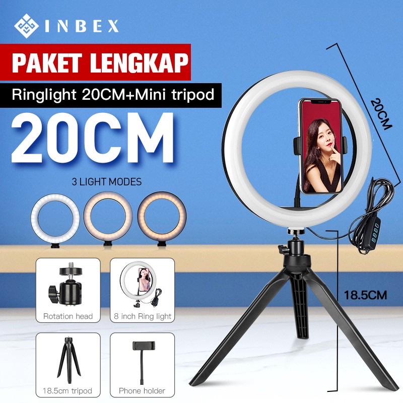 Ring light with mini tripod