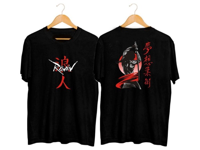 Kaos Distro Pria T-Shirt Pria Kaos Pria Ronin Shadow gudangbaju  - BF199