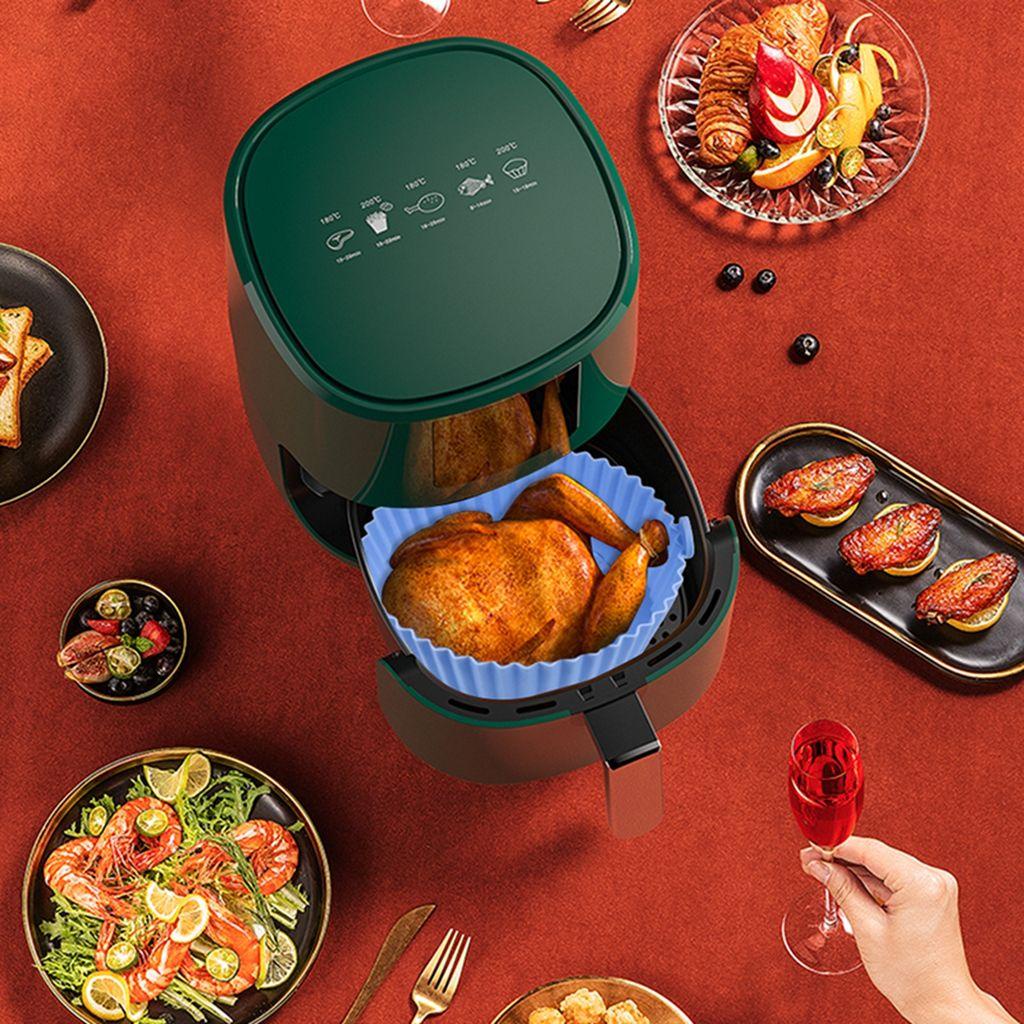 [Elegan] Air Fryer Aksesoris6Per8In Tahan Panas Air Fryer Bowl Reusable Ramah Lingkungan Non Toxic Airfryer Liner Mat