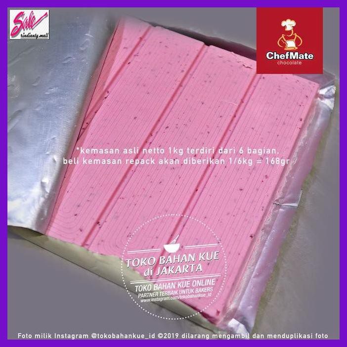 

SAKMACOKLAT- CHEF MATE - STRAWBERRY CHOCOLATE 166GR COKELAT STROBERI COKLAT BATANG -MAKANAN-MINUMAN.