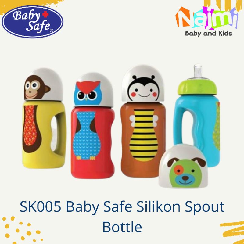 SK005 Baby Safe Bottle Silicone Spout Sippy Cup 300ml Botol Minum Bayi Anak Babysafe