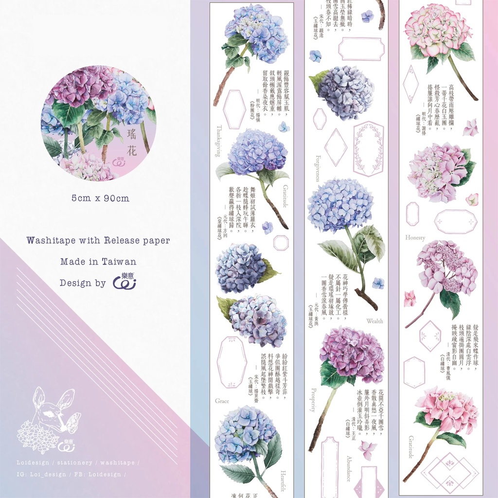 

Loidesign Hydrangea Washi Sampler