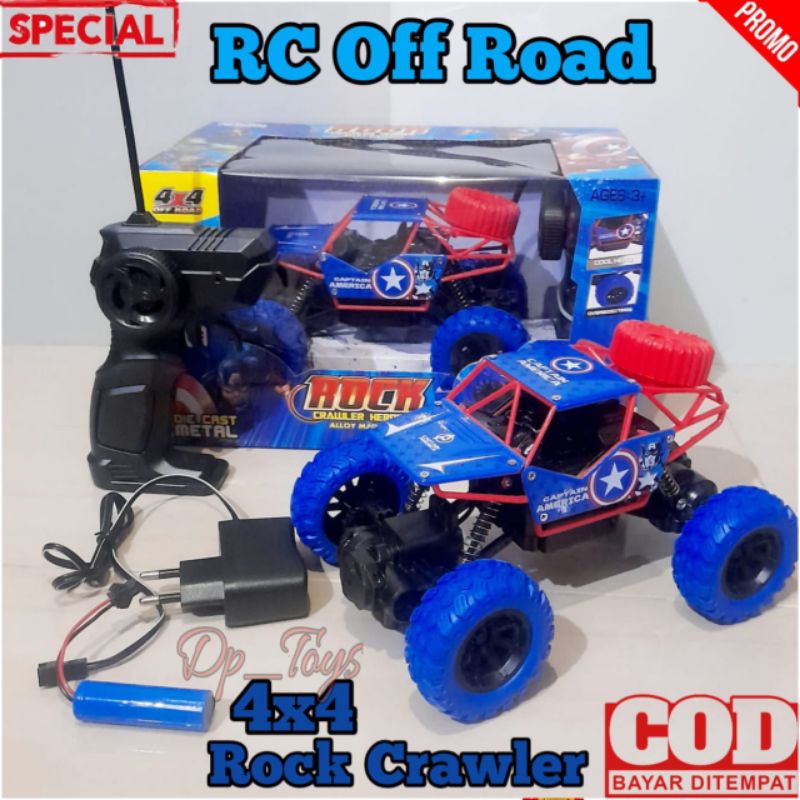 Mainan Mobil Offroad 4x4 Remote Control Rock Crawler HEROES AVENGER