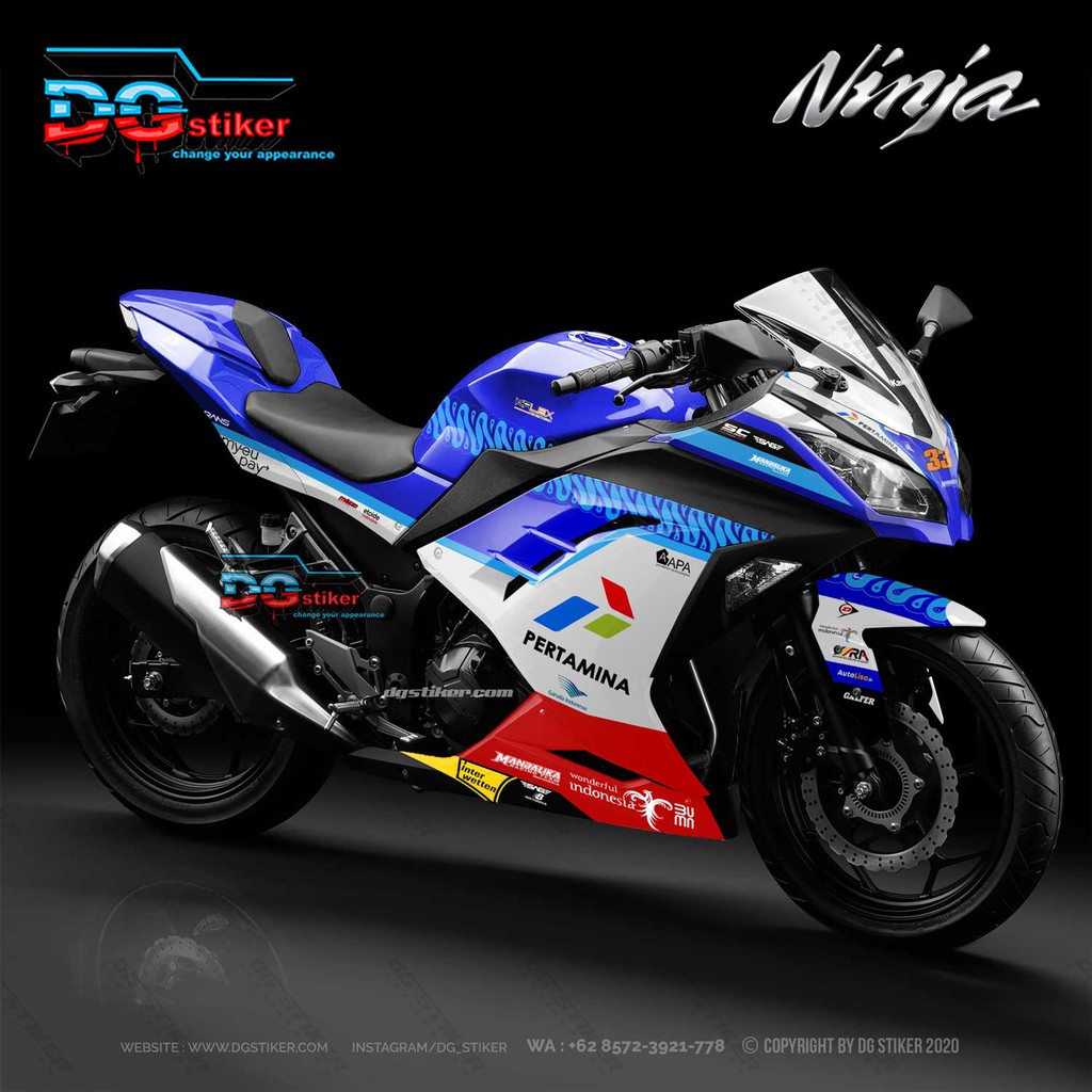 Decal Sticker Ninja 250 FI Mandalika Racing Team SAG
