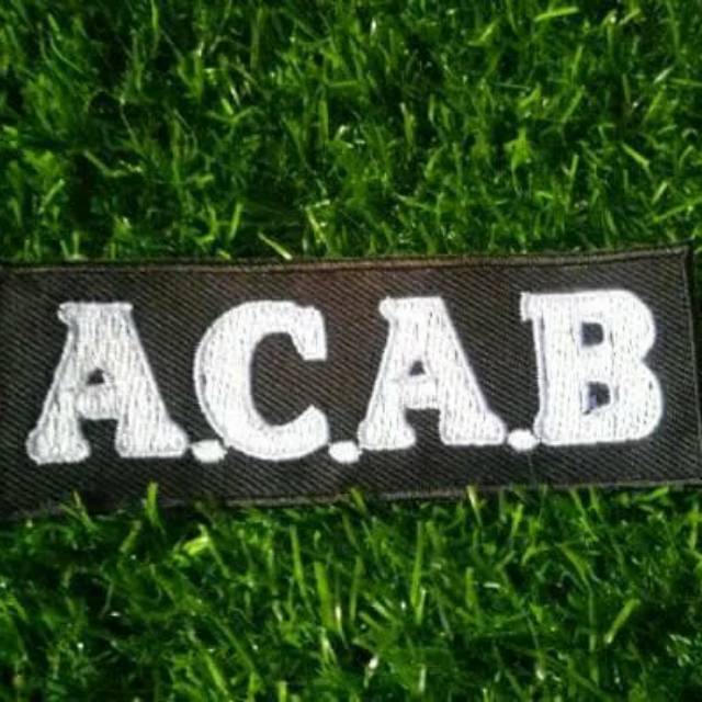 Bordir ACAB A.C.A.B Badge Bet Emblem Ultras Hooligan Supporter Patch Aksesoris Fashion Persija Persi
