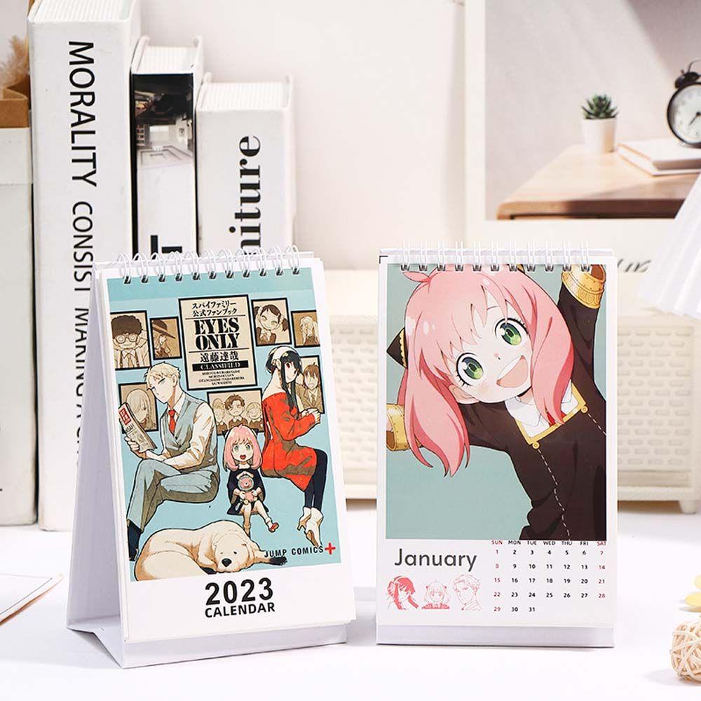 Kalender Agustina 2023kalender Portable Kreatif Dekorasi Meja Planner Tahunan Alat Tulis Agenda Organizer Anime Stand Calendar