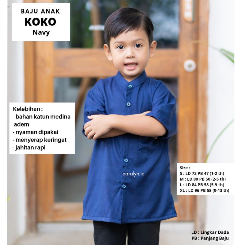 KOKO ANAK LAKI LAKI BAJU ANAK LAKI LAKI KATUN MEDINA SUPER NYAMAN