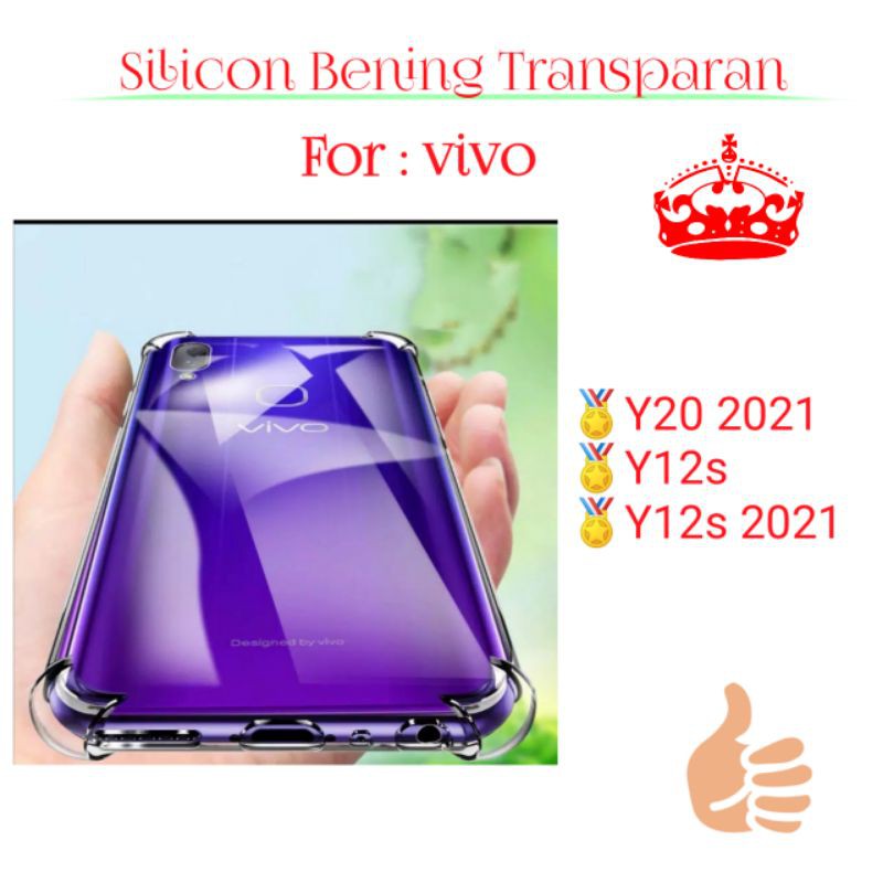 Case Vivo Y20 Y12s 2021 Silicon Softcase Bening Transparan Casing Cover Silikon Clear