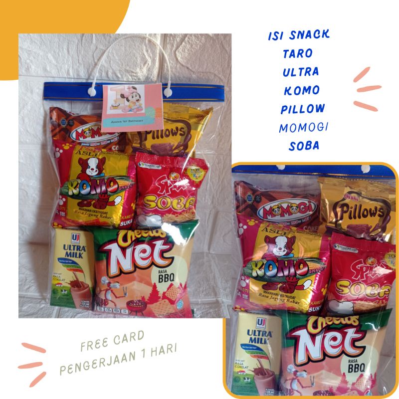 Bingkisan Ulang Tahun anak/Paket Ulang Tahun anak/Souvenir Ulang Tahun anak/paket snack ultah