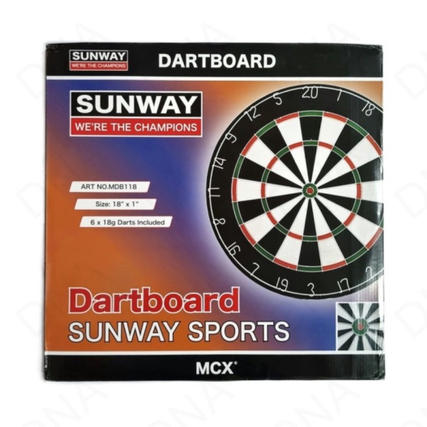 

Unik Dart Board Game SUNWAY 46cm Papan Dart Board SUNWAY 18 - ORIGINAL Diskon