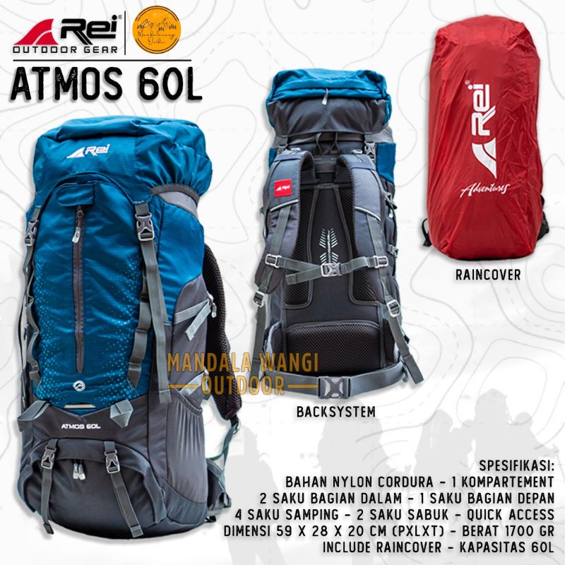 tas ransel carrier gunung arei atmos 60l original carrier kalimpa 60l carrier toba 60l dan carrier a
