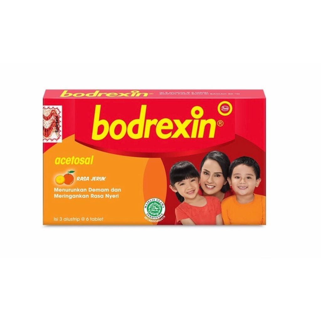 Bodrexin tablet penurun panas anak (kemasan dus isi 16 tablet)