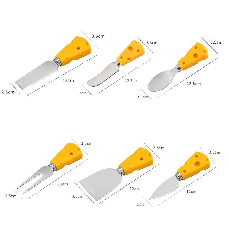 【6 pcs】Cheese Cutlery/Alat Makan Keju/Sendok Garpu Pisau Keju Korea/Cheese Cutleries