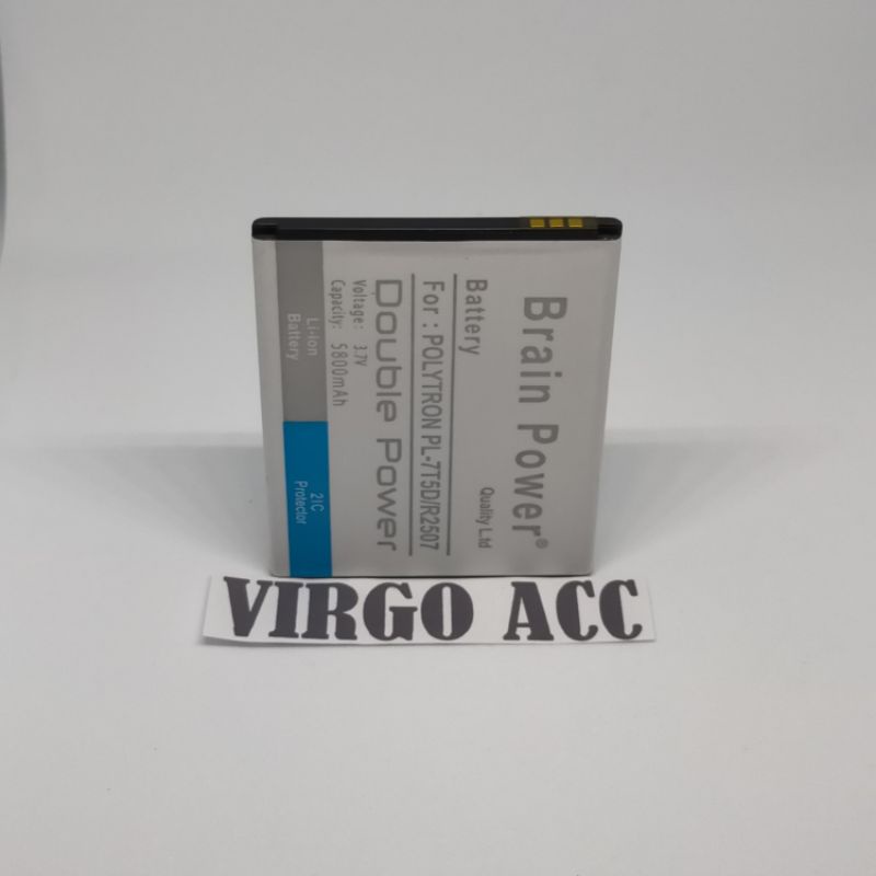 Baterai Batre Battery Polytron Rocket T3 R2507 PL-7T5D PL7T5D Double Power Battery Hp