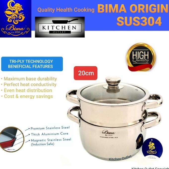 Jual BIMA Origin Premiere Steamer Panci Kukusan Stainless Steel 304 ...