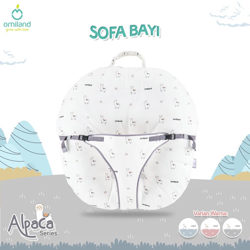 Omiland / Flower Sofa Bayi Multi Fungsi Ada Gesper Safety Perlengkapan Bayi Baru Lahir Newborn Kasur Bayi