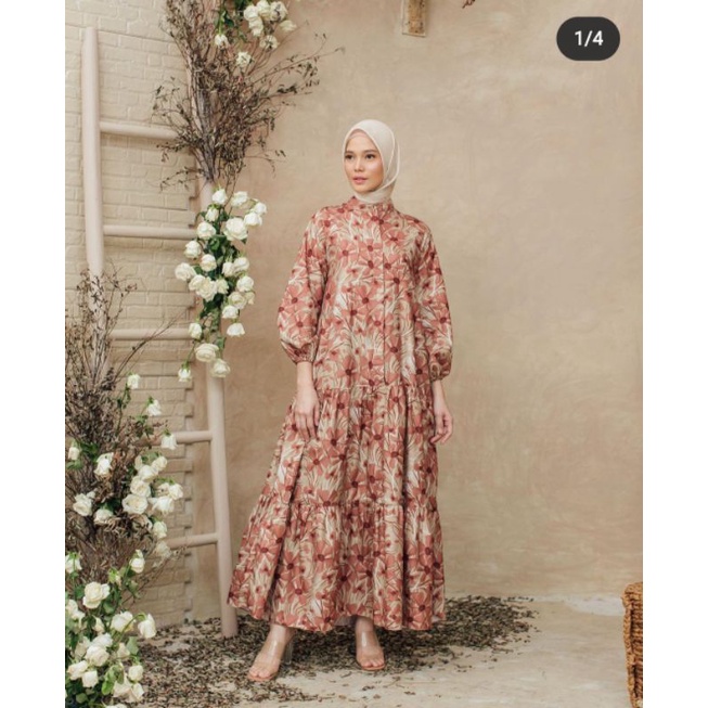 JASMINE DRESS TERRACOTTA BY WEARING KLAMBY SIZE L