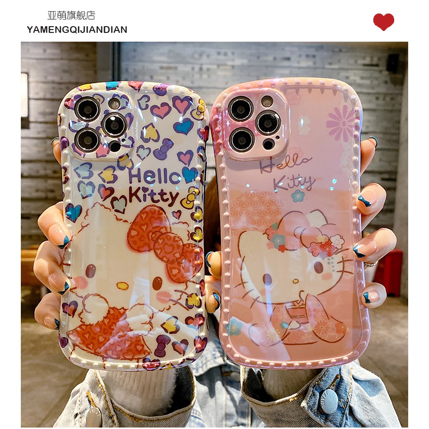 Cute Pastel Hello Kitty Softcase iphone 7+/8+/X/XS/XS MAX/XR/11/11 PRO/11 PRO MAX/12/12 PRO/12 PROCu