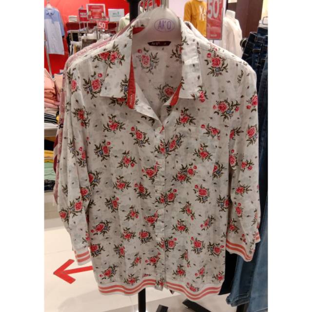 Kemeja AKO motif bunga best seller