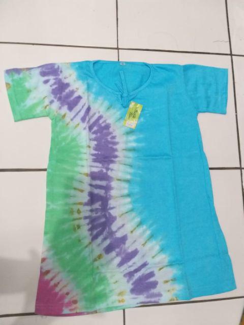 Daster Kaos Anak Batik Jumputan Cantik Size M Usia 3,4,5 Tahun