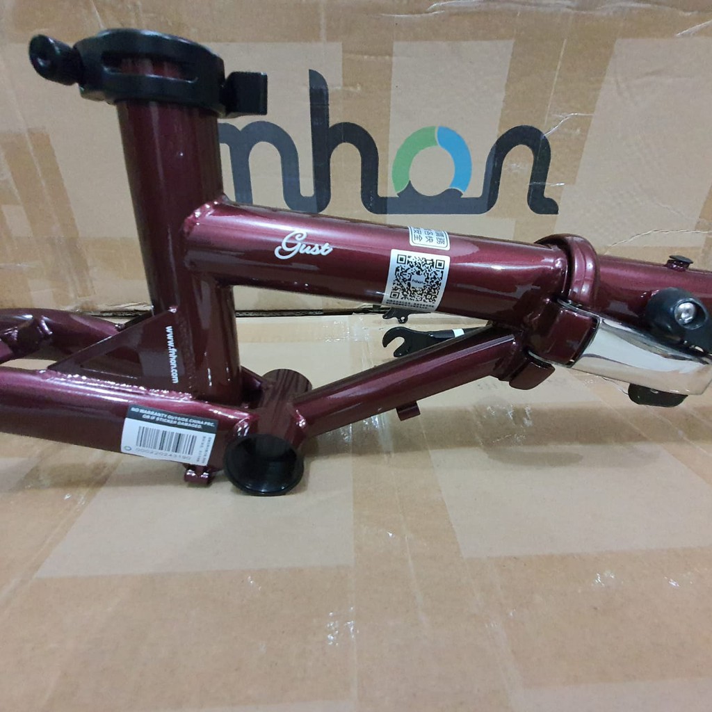 Frame fork FNHON Gust Agate Red Ungu Purple Merah Marun V brake Handle Post HP vbrake Sepeda