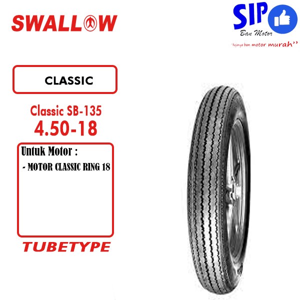 Ban swallow classic sb-135 klasik 450 atau 4.50 ring 18