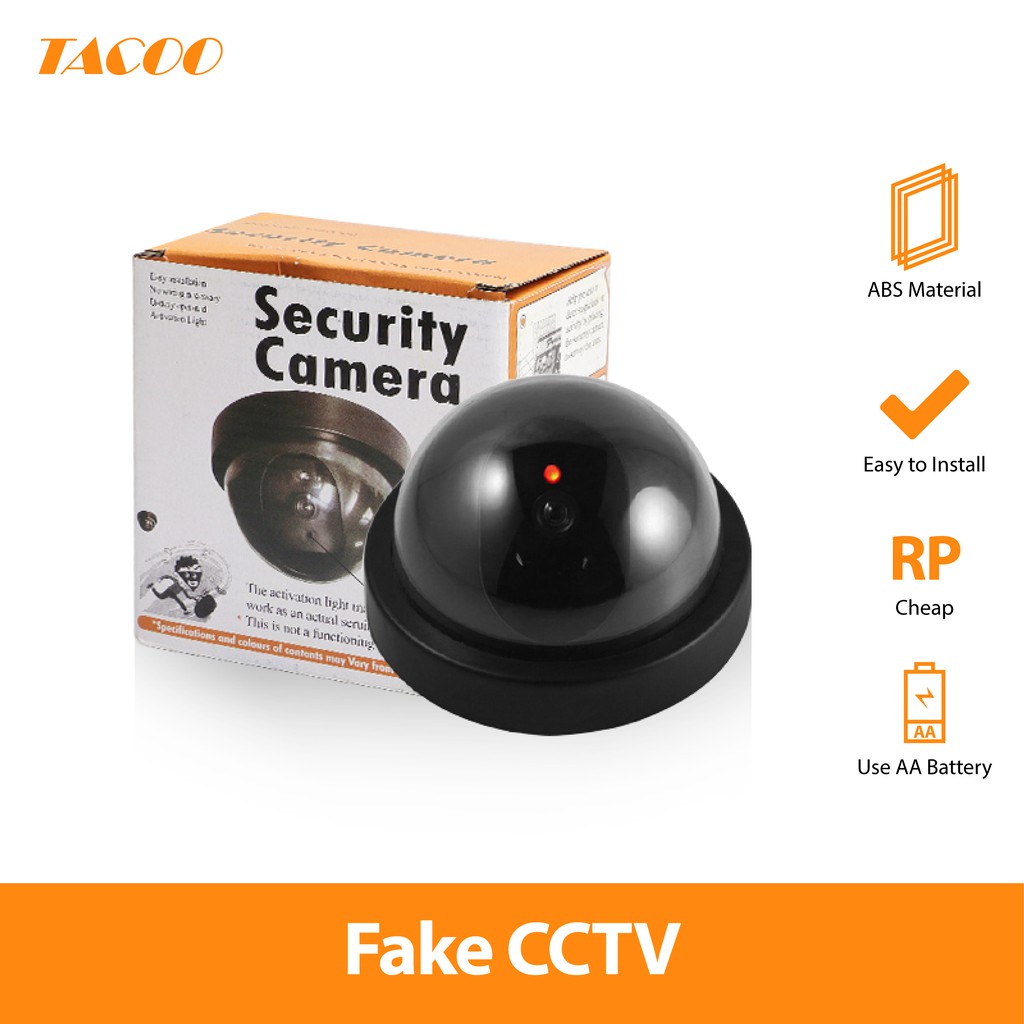 

Tacoo Kamera Keamanan Pengawas Pengintai Palsu Dummy Fake Surveillance Security CCTV Camera LED