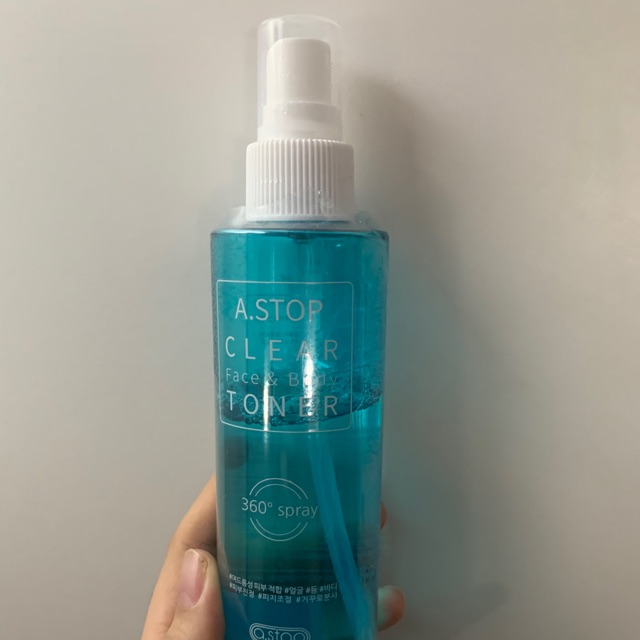 A stop clear face and body toner
