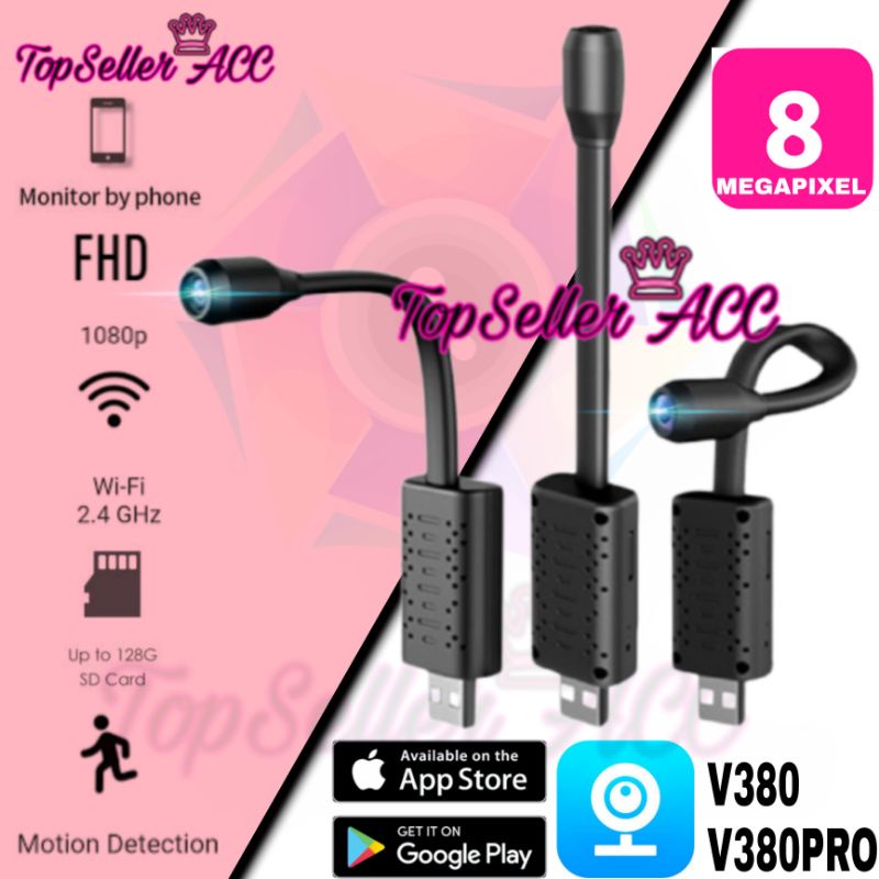 IP Camera Smart Mini Camera WiFi USB 8MP V380 / V380PRO Spy Camera USB