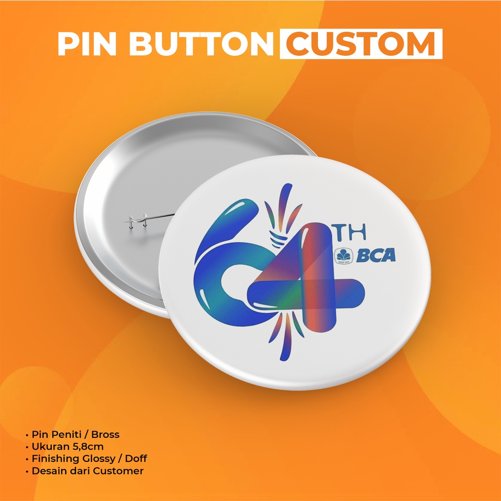 Pin Cutsom || Pin Bross - Pin Peniti Custom 5,8 cm - 58 mm