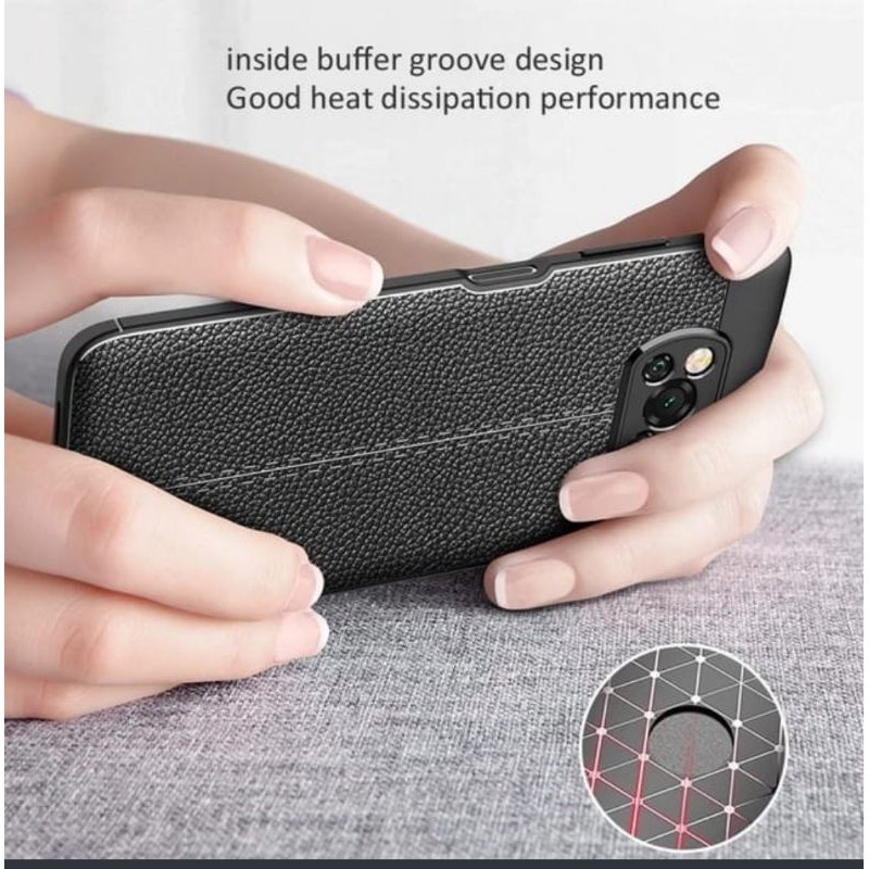 Xiaomi Poco Pocophone X3 NFC / POCO X3 PRO Soft Case Autofocua Leather Back Case