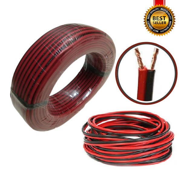 1 Roll Kabel Listrik Serabut Merah Hitam NYZ 2 x 23 zigno Kabel Listrik/Kabel Audio