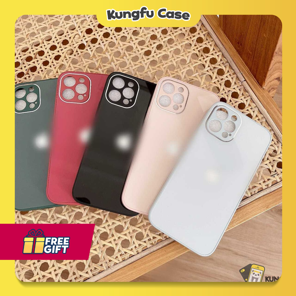 Kung Fu Case - Casing Softcase Premium Glass Polos Iphone 6 7 8 Plus X Xs Max Xr 11 Pro Max