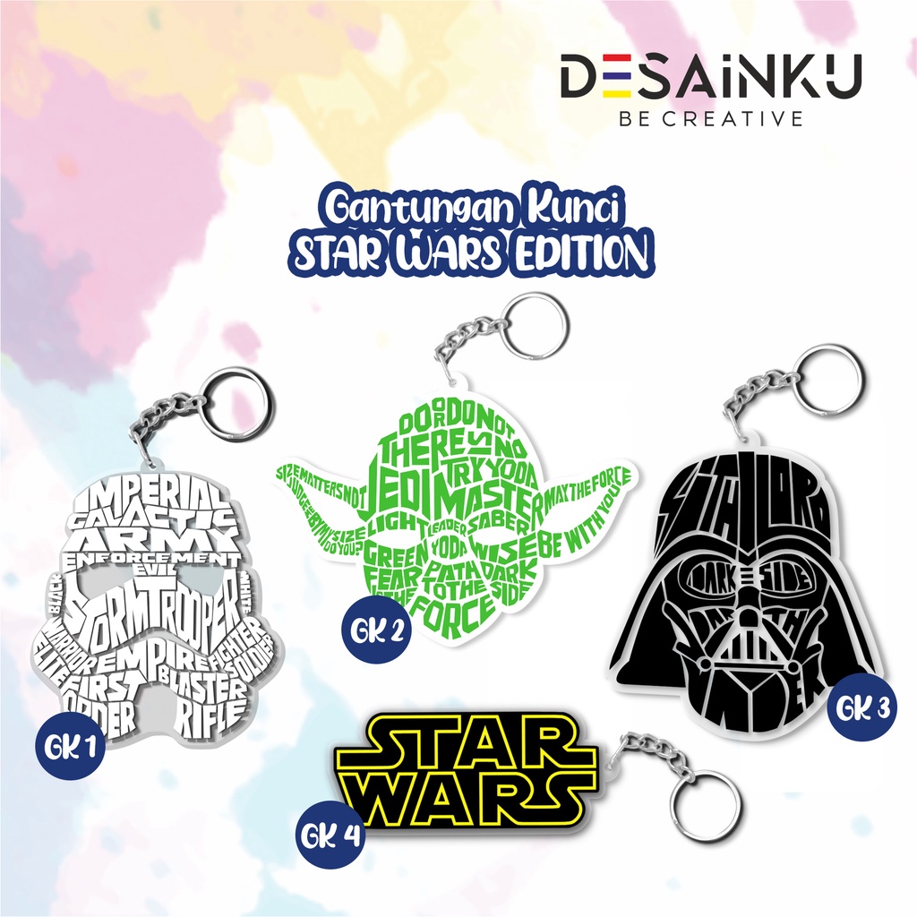 Gantungan Kunci STARWARS EDITION / Gantungan kunci Akrilik Bening