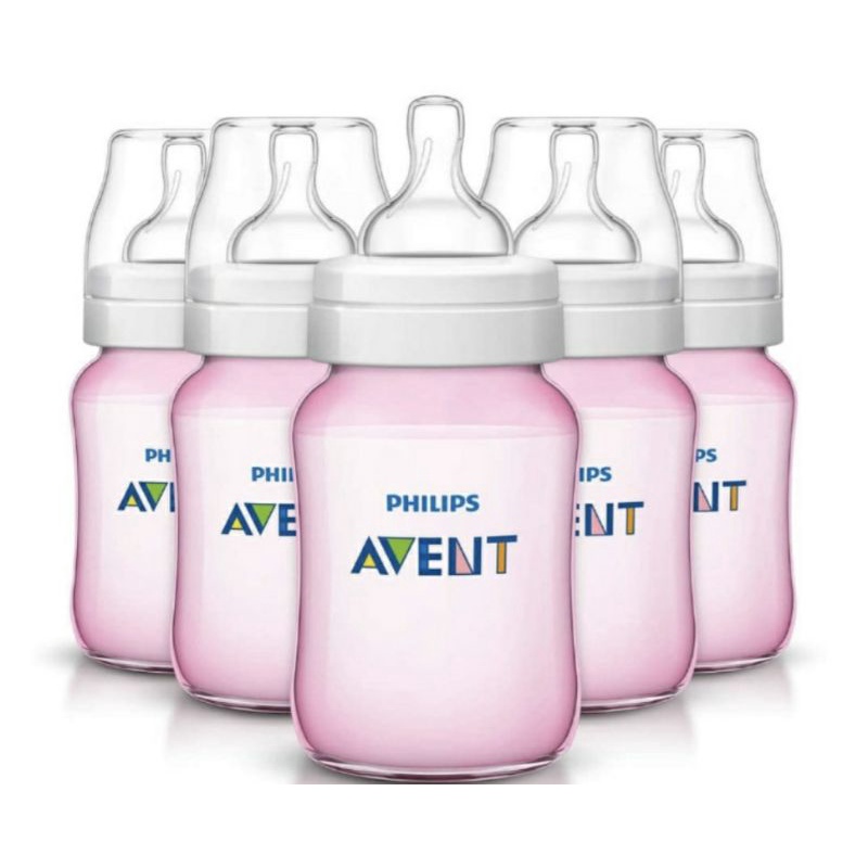 Avent 260ml Classic Deco Motif Crab Ship Botol Susu Philips Avent Wideneck Biru Pink Blue