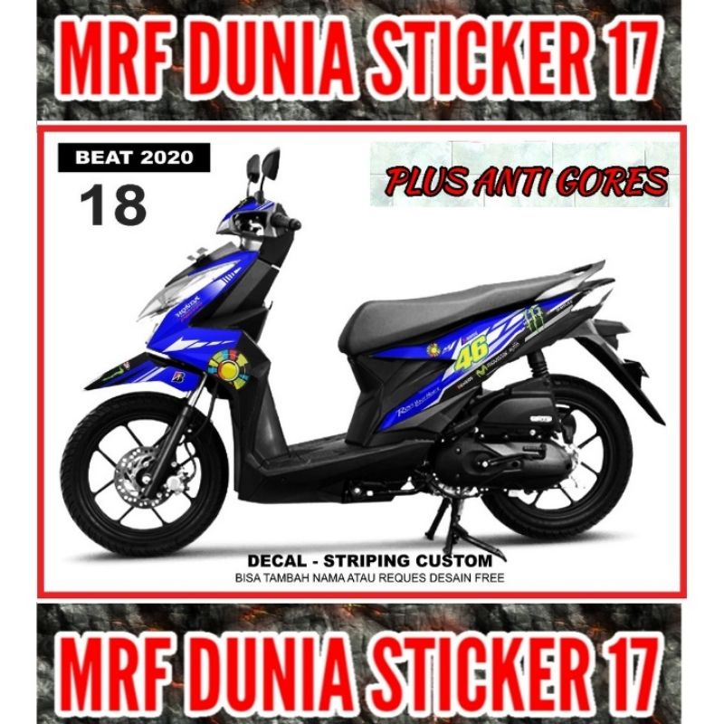 Sticker Decal Motor Beat 2020 Full Body dekal motor Beat 2020 Full Body Stiker Striping motor Beat 2