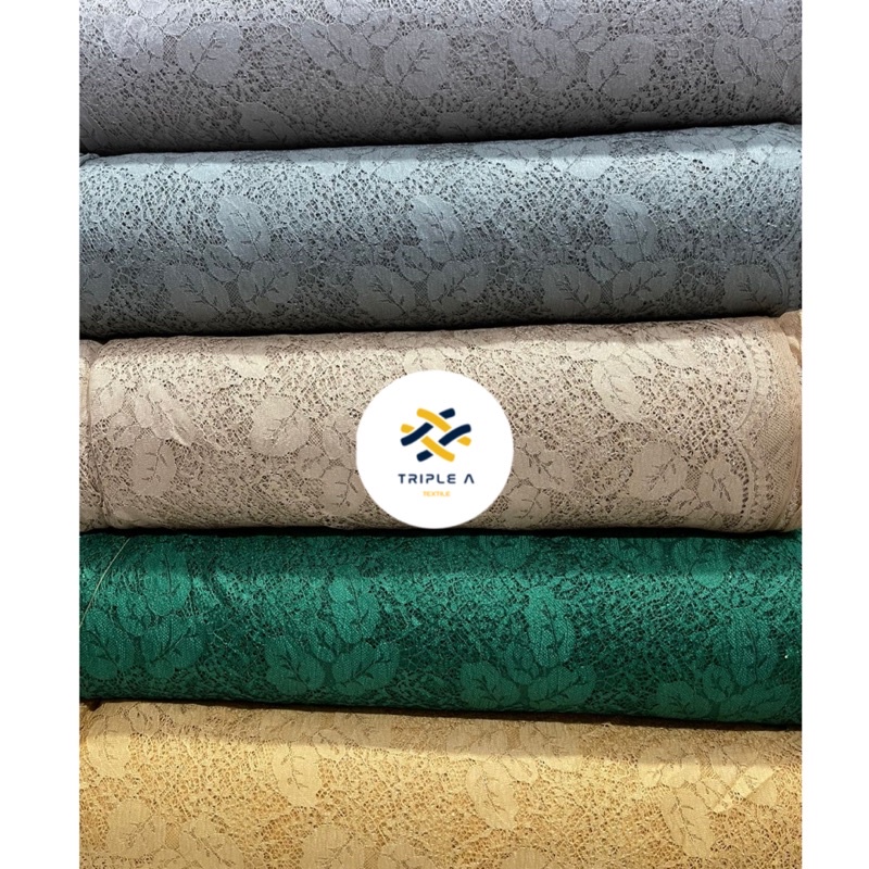 KAIN BROKAT GLITTER PER 1/2 METER || BROKAT GLITTER LACE VALENTINA METERAN || KAIN BROKAT GLITER MUR