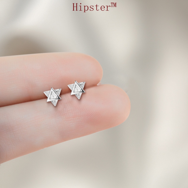 Hot Sale Cool Style Creative Fashion Platinum Triangle Earrings