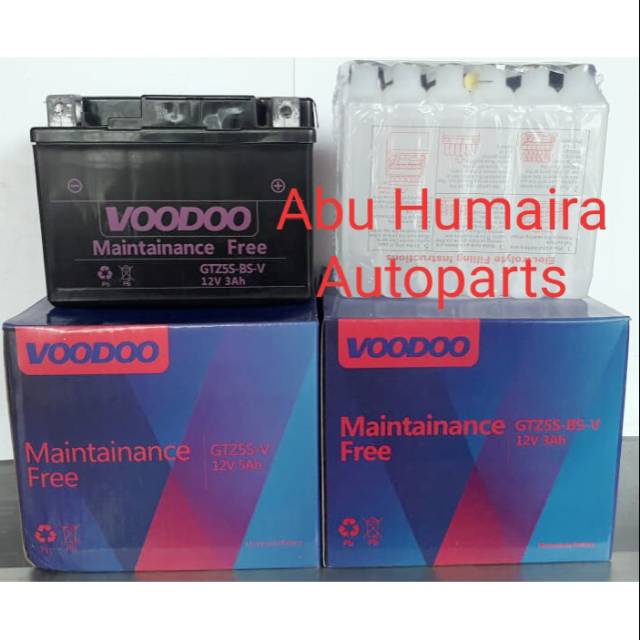  Aki  Motor  Honda Beat  110 Karbu atau Injeksi  merk Voodoo 