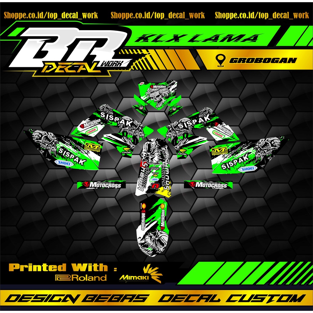 DECAL STICKER MOTOR DTRACKER LAMA/KLX LAMA
