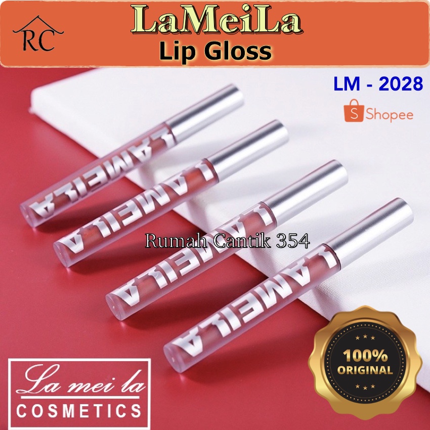 LAMEILA Velvet Lip Glaze 2028 Rumah Cantik 354 Kosmetik Bibir Lip Gloss La Mei La Lipcream LM-2028 / LM2028 / LM 2028