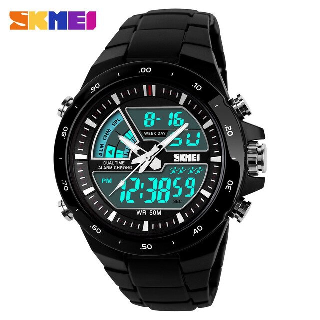 SKMEI 1016 Jam Tangan Pria Digital Analog Chronograph Anti Air WATCHKITE WKOS