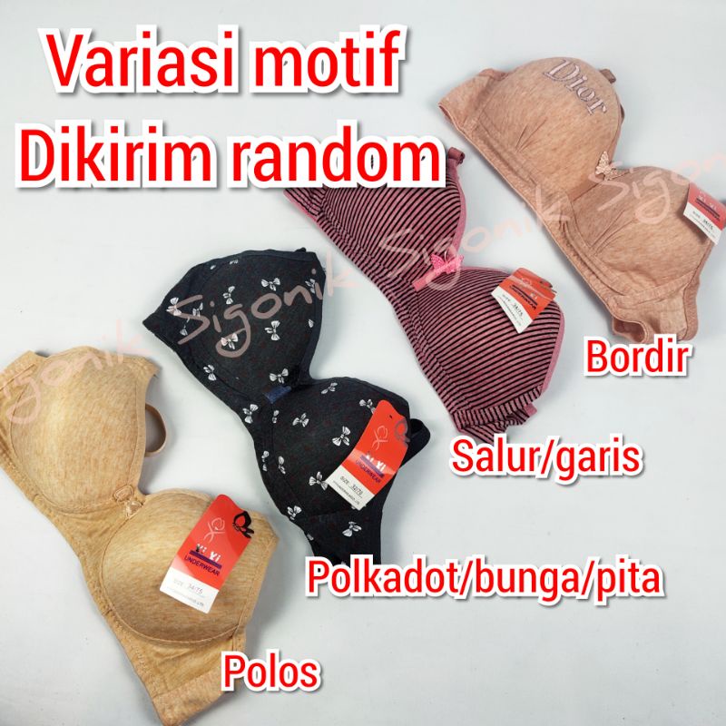 Bra BH Yiyi Wanita Perempuan Dewasa Remaja Cewek 32 34 36 38 Cup Busa Motif Polos Murah Adem