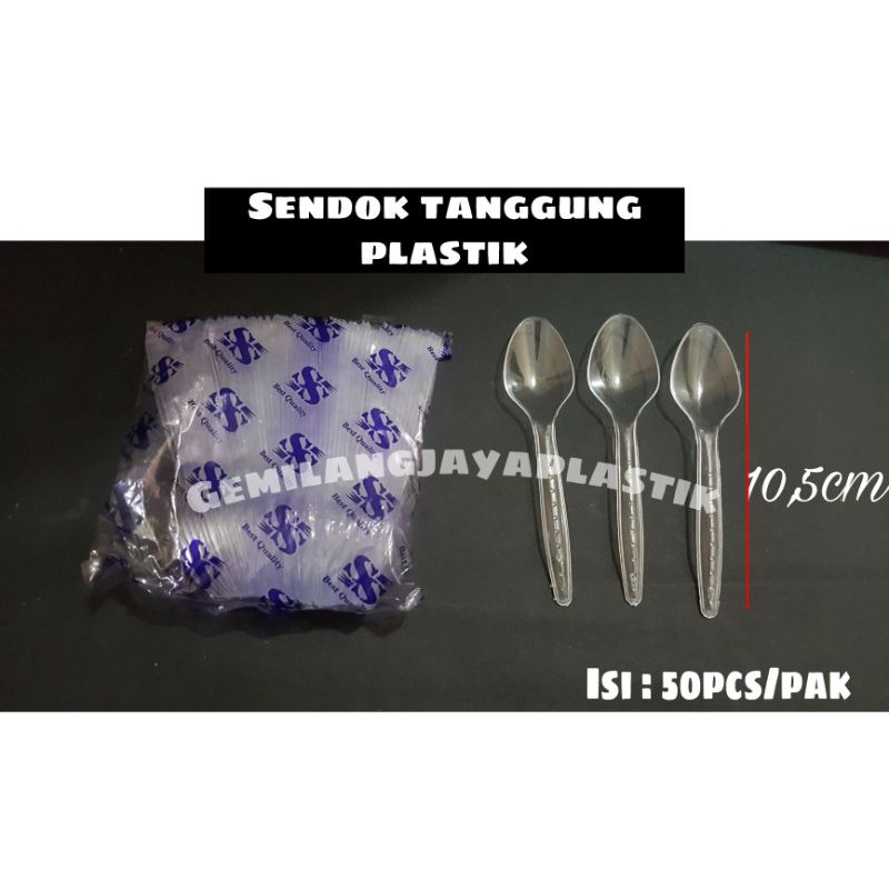 Sendok Teh / Sendok Puding Bening isi 50 pcs