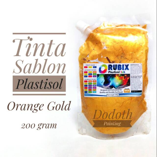 

Tinta Sablon Plastisol Orange Gold 200 Gram