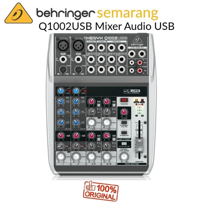 {suhadistore} Behringer Q1002USB Xenyx Q1002 USB MIXER W/ Soundcard untuk Recording Diskon