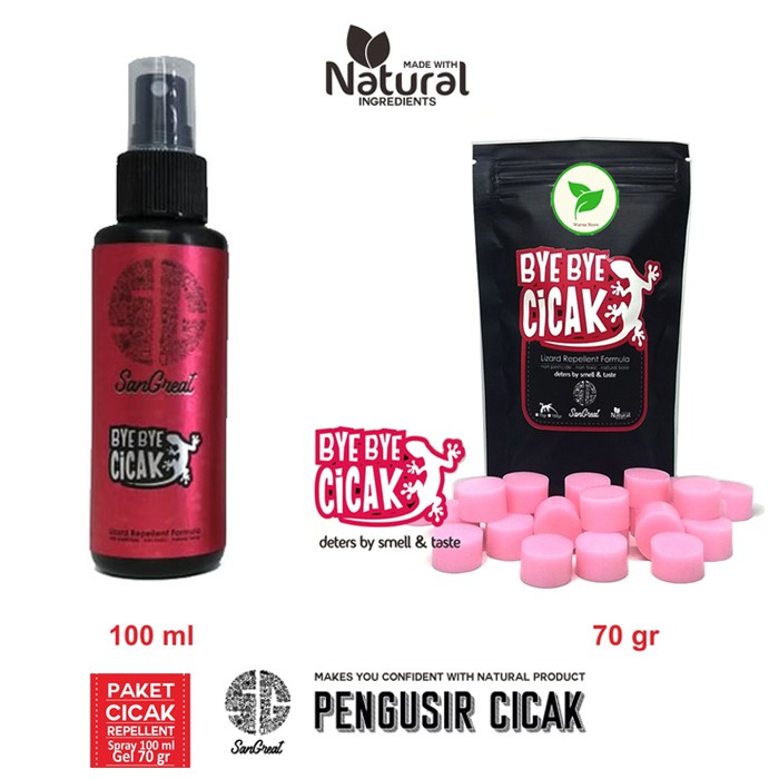 Bundling Pengusir Cicak Natural GEL dan SPRAY Kemasan Ekonomis