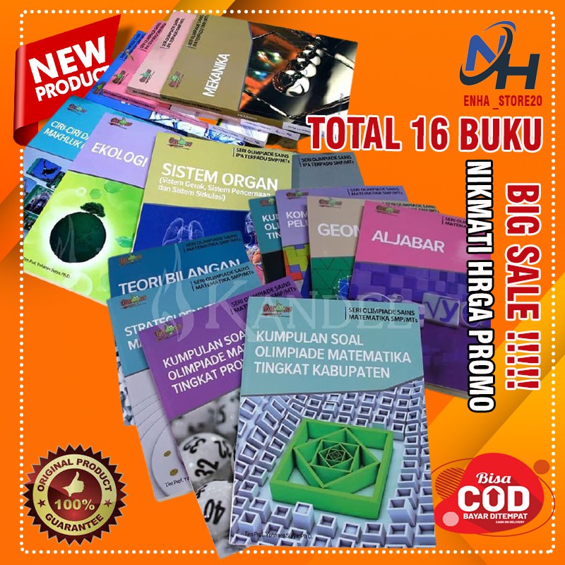 PAKET MURAH BUKU OSN KSN KSM MTK IPA MATEMATIKA SMP PROF YOHANES SURYA Ph.D TERBARU ORIGINAL