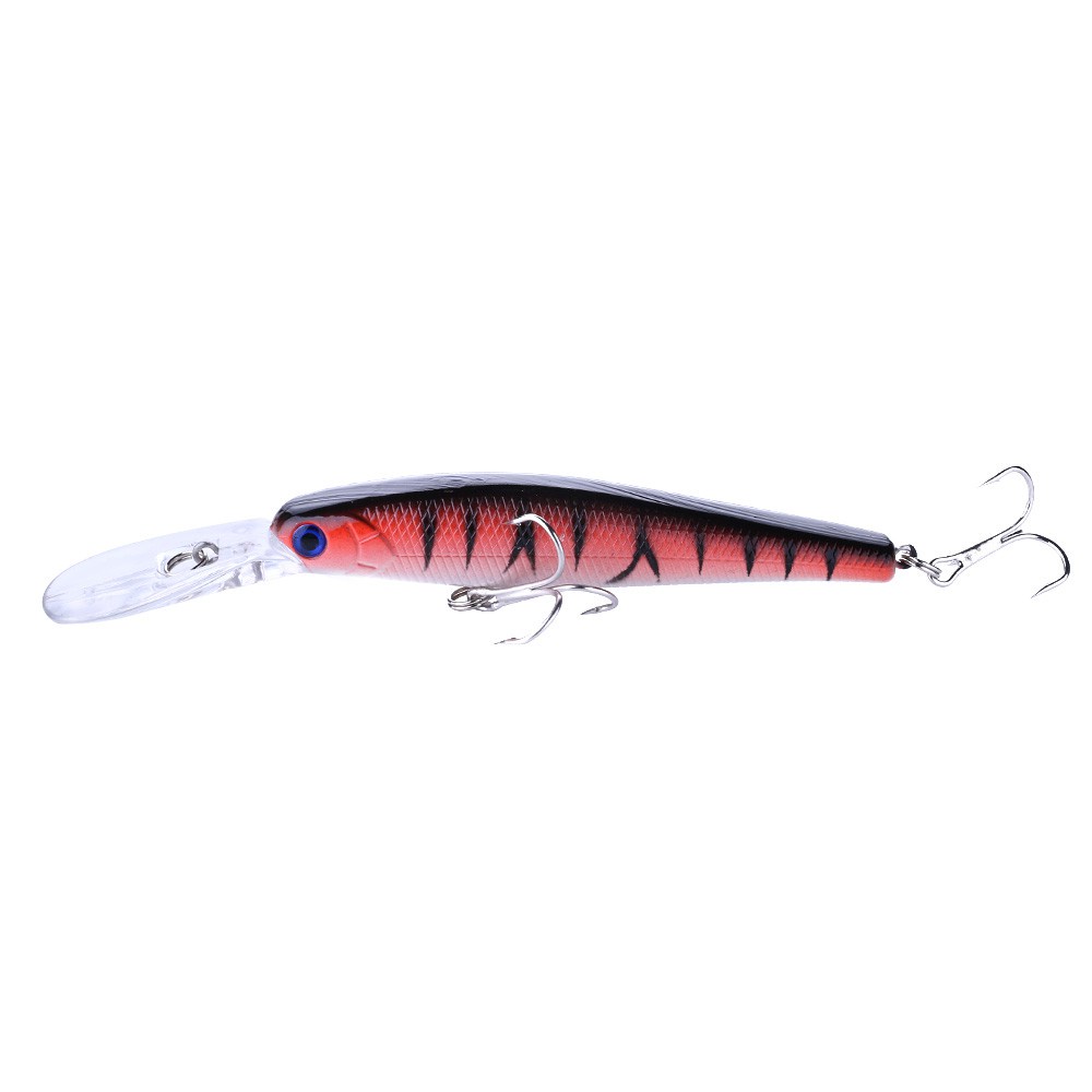 HNEGJIA 4pcs Umpan Pancing Fishing Lure Diving 2.7-4.5M Hard Swimbait Fish Tackle 12.5CM/14G Floating Minnow